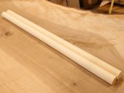 丸棒　バチ用　榧カヤかや　４５０×２０丸 ２本セット　乾燥材　ＫＹ－０１