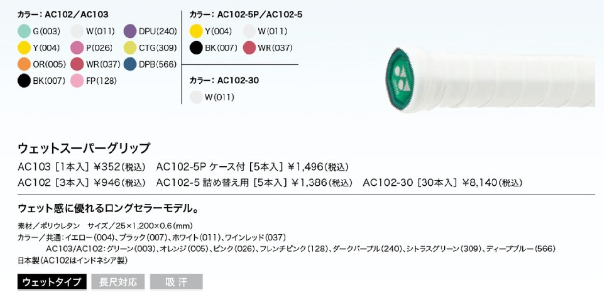 最安値挑戦!】 ヨネックス YONEX ウェットスーパーグリップ 1本入 テニスグッズ AC103-004 riosmauricio.com 最安値挑戦!】 ヨネックス YONEX ウェットスーパーグリップ 1本入 テニスグッズ AC103-004 riosmauricio.com