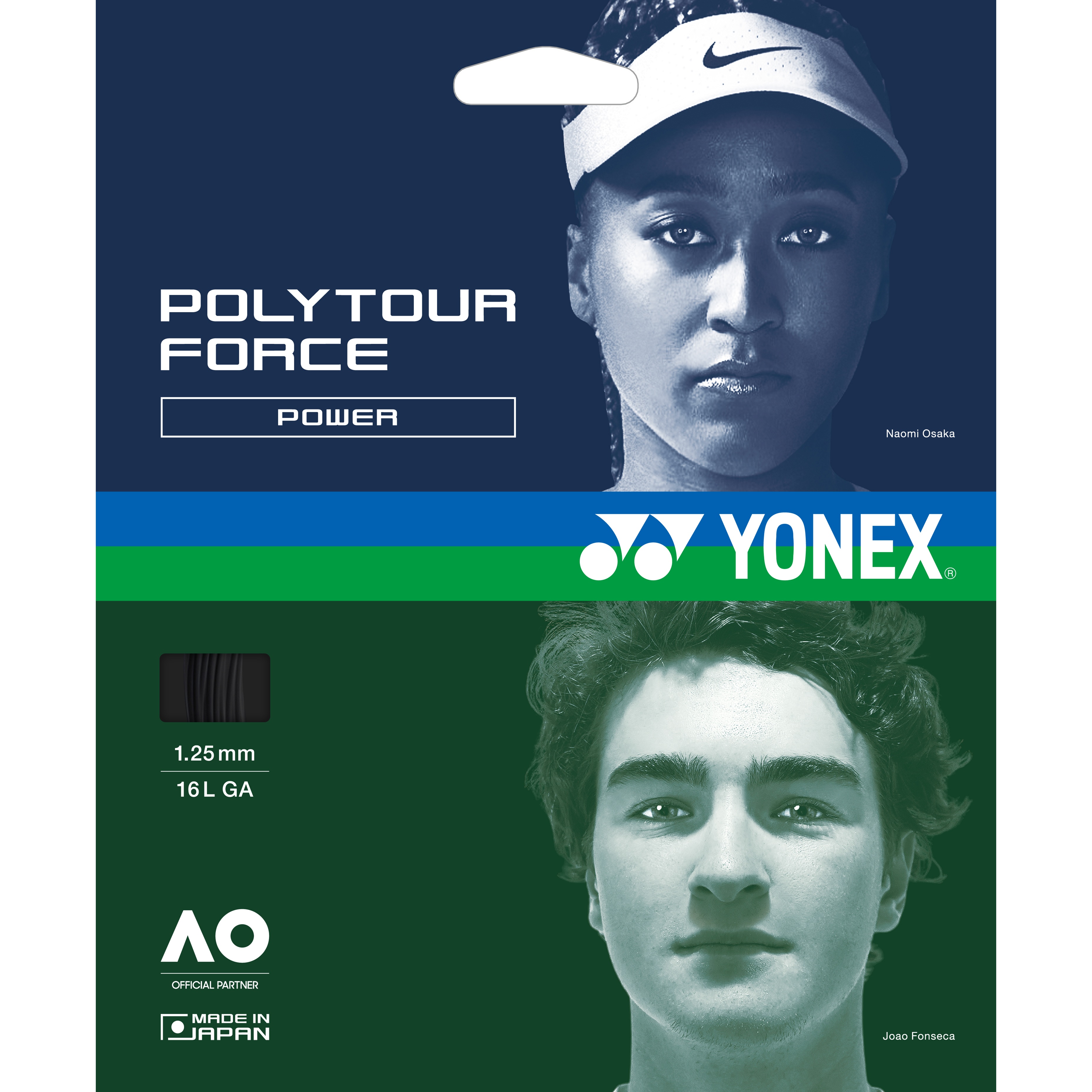 【新製品硬式テニスストリング】　YONEX(ヨネックス)　POLYTOUR FORCE 125　ポリツアーフォース 125　【2026年1月発売】