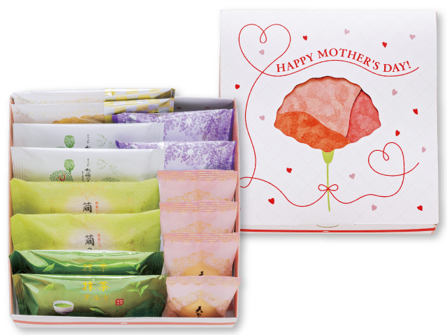 母の日ギフト(カーネーションBOX) (ゆらり抹茶抜き)