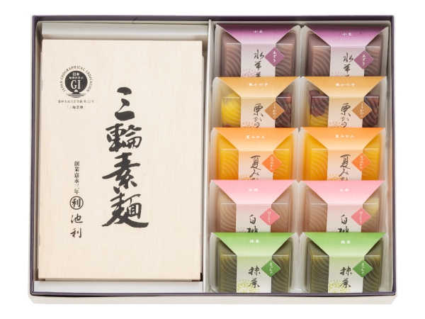 涼菓撰（水羊羹10・三輪素麺1）｜天平庵