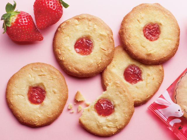 苺のジャムクッキー