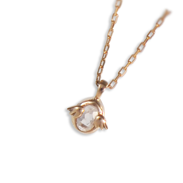 ◆納期約4週間◆天使の卵　K10ピンクゴールドペンダント　【天使1712RQ】