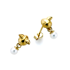 誕生石が選べる】K18バースデーピアス｜可愛いアクセサリー 天使の卵 