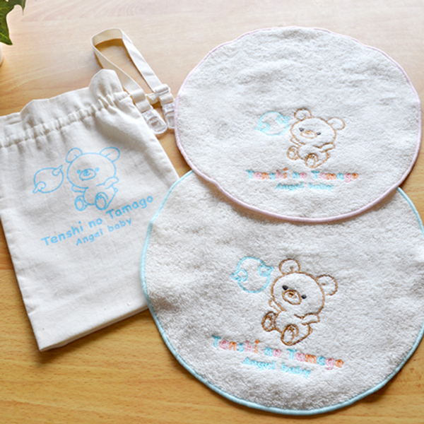 天使の卵 オーガニックコットンハンカチスタイセット【AB004】