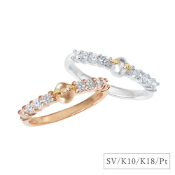 ◆刻印対応◆天使の卵　ハーフエタニティ リング【天使2141CZ】シルバ...