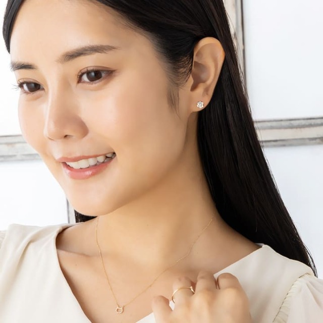 55様雪の中の針葉樹色のピアス 14kgf 淡水芥子パール　12月誕生石ジルコン 8a5ff7efc595c7345b5076df570139