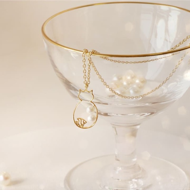 ◇営業日13時まで即日発送◇Cat＆the Bubble Pearl Necklace