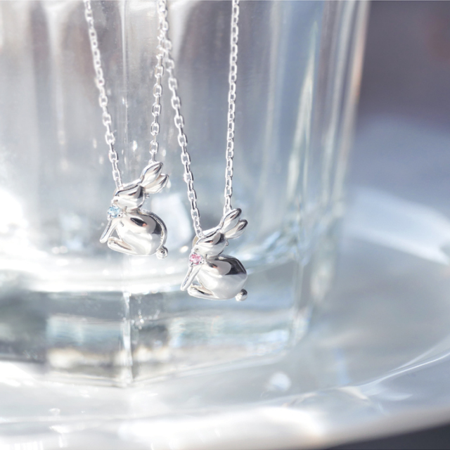 ふしぎなうさぎクッキー ネックレス(ピンクハート) | Q-pot. ONLINE SHOP KITAOKA ネックレス　うさぎ様専用