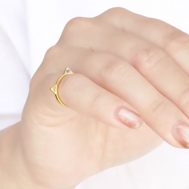選べる誕生石】選べる誕生石 Birthstone & Diamond Cat Pinky