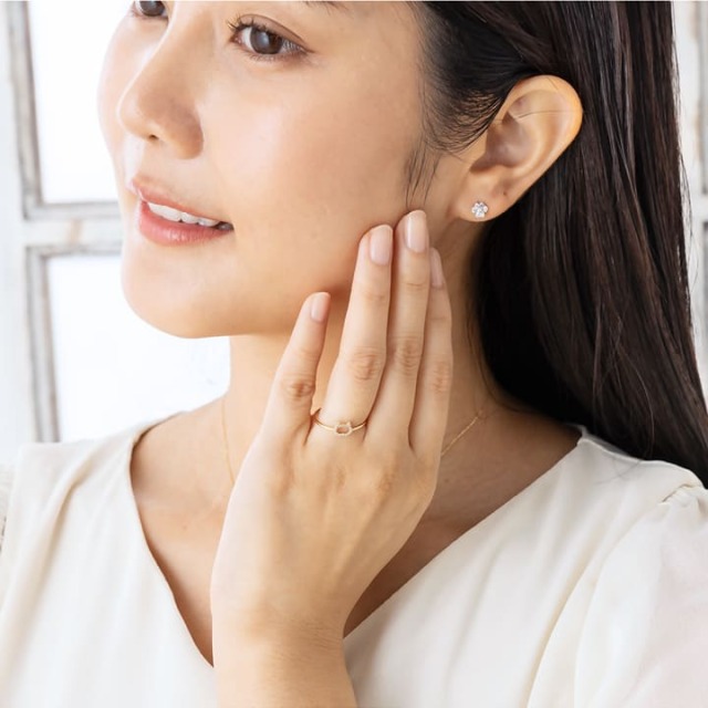 ◇K10イエローゴールド ダイヤモンドネコリング 0.05カラット