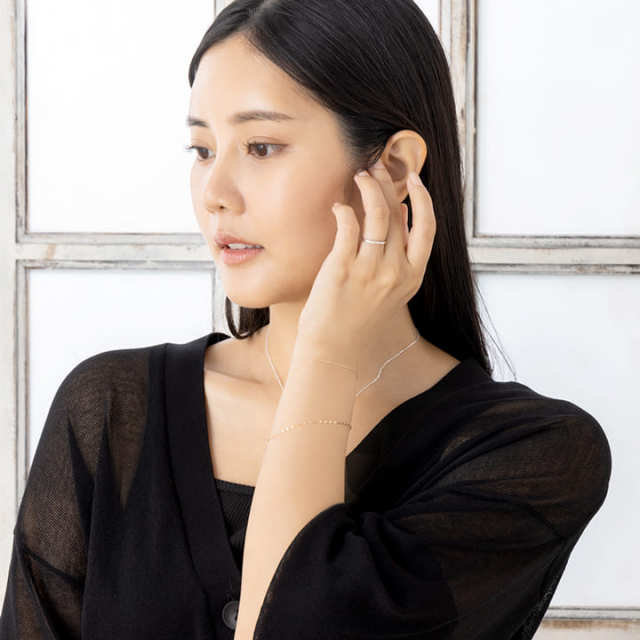 エクレアチェーン 2連ブレスレット【RTB7008】 RITA JEWELRY ［10金