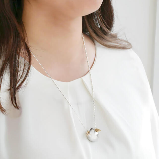 ベーシック ワンダーエッグネックレス（特大） ｜天使の卵 輝く天使の羽