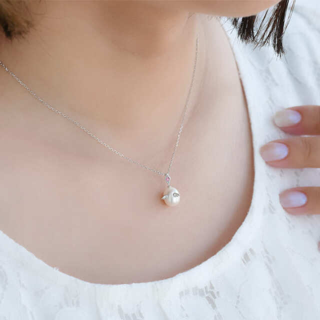 ◇選べる誕生石◇天使の卵 天然パールネックレス【TEN11120BS】