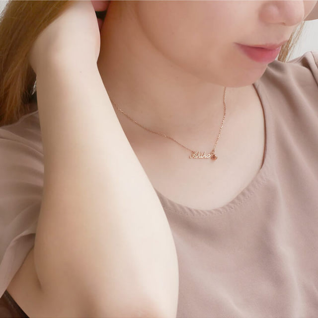 専用ページ カスタムネックレス 誕生石付きネームオーダーオリジナルネックレス｜天使の卵 輝く天使の羽