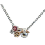 ◆納期約4週間◆【WEB限定】天使の卵　夢の花　ピンクゴールドペンダント（花・羽部分）　【天使1147PTK】