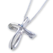 ◆納期約4週間◆未来天使　永遠の命　WEB限定シルバーペンダント（大・ブルーダイヤ付き）　【MIP1112BD】