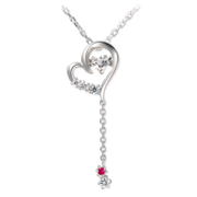 ダンシングストーンネックレス　ハート