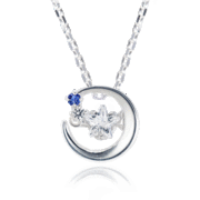 ダンシングストーン　ネックレス　三日月　星