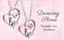 ネコダンシングストーンネックレス