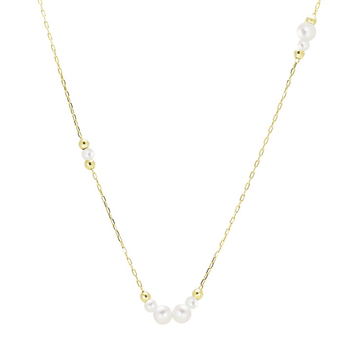 天然パールフラワーネックレス【RTP7001】 RITA JEWELRY ［10金
