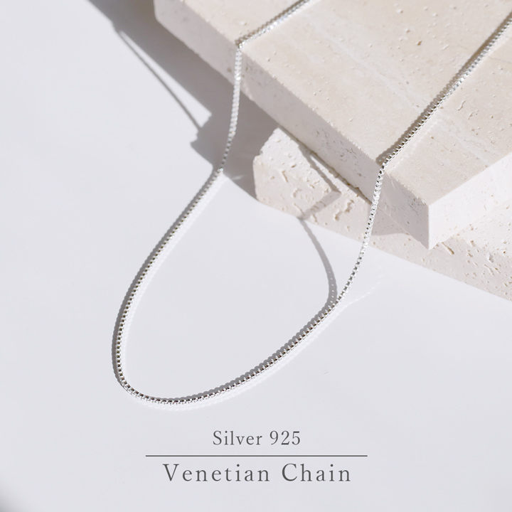 ◆営業日13時まで即日発送◆送料無料◆チェーン単品◆シルバー925ベネチアンチェーン【sny-1031】［SV 日本製 45cm 55cm 太さ 1.0mm］