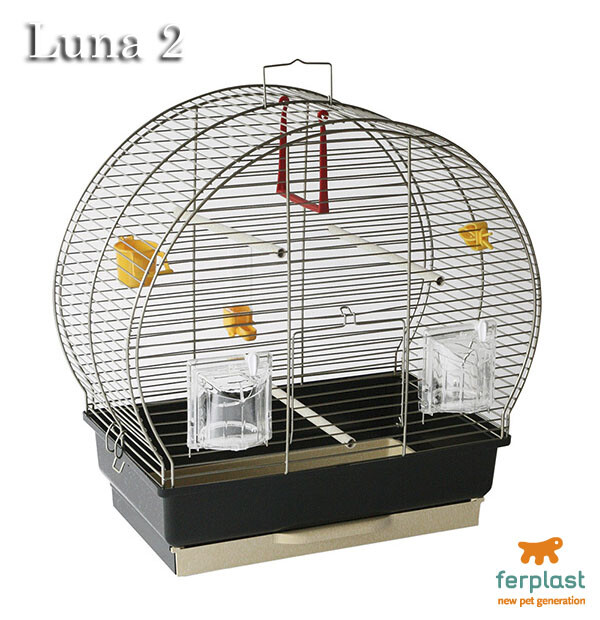 ペット ケージ おしゃれ イタリアferplast社製 鳥かご ルナ 2 アンティークブラス Luna 2 鳥籠 ゲージ フルセット カナリア セキセイインコ 小型鳥用 ペット用品 北海道沖縄離島は送料2000円加算 52005502