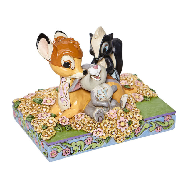 バンビ＆とんすけ&フラワー ディズニー グッズ 置物 Disney Traditions
