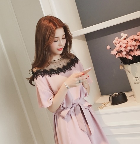 ワンピース 可愛い レース ワンピース 黒 ピンク 韓国 レディース 春 夏 韓国 アイドル 衣装 ネコポス可能 返品交換不可 エンジェルローブヴィセ ヴィセ Visee 天使のドレス屋さん 公式オンラインショップ