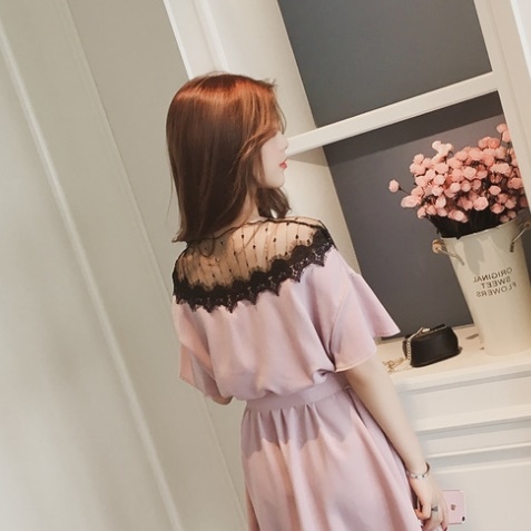 ワンピース 可愛い レース ワンピース 黒 ピンク 韓国 レディース 春 夏 韓国 アイドル 衣装 ネコポス可能 返品交換不可 エンジェルローブヴィセ ヴィセ Visee 天使のドレス屋さん 公式オンラインショップ