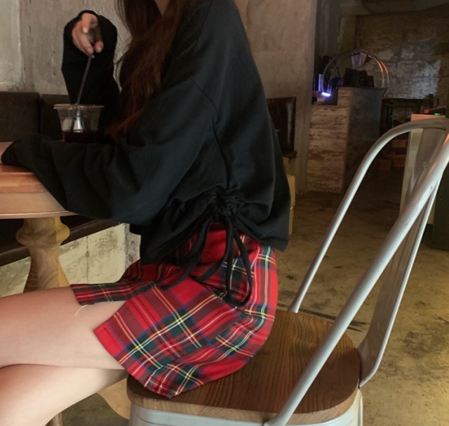 GIVENCHY レッド　ツイード チェック柄 タイトスカート　ウール Mayree】チェック柄 タイトスカート（スカート）｜Mayree