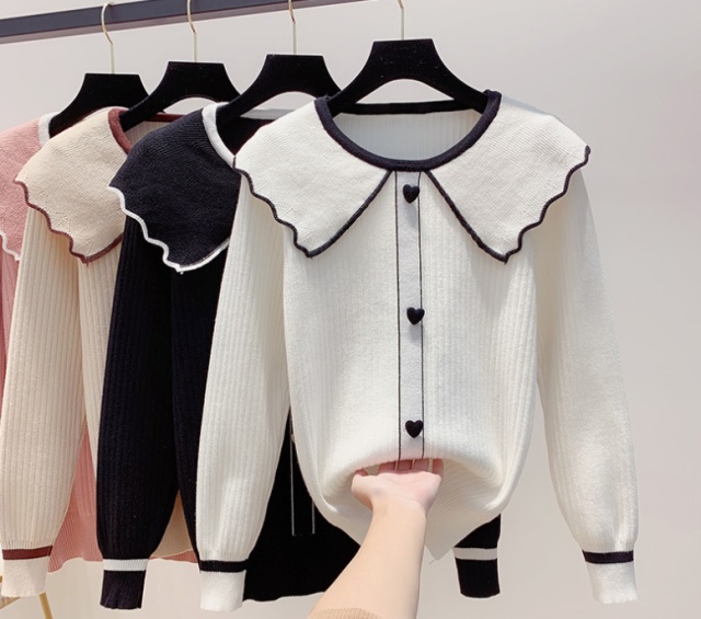 レディース 長袖 トップス ニット 量産型 コーデ 韓国 可愛い 襟 大きい 可愛い 大人 レディース 春 秋 冬 韓国 オルチャン 衣装 返品交換不可 エンジェルローブヴィセ ヴィセ Visee 天使のドレス屋さん 公式オンラインショップ