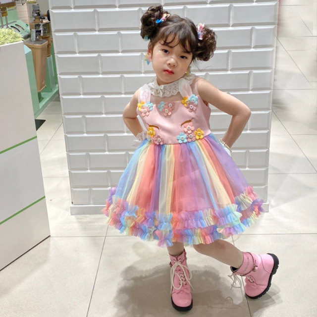 子供 ドレス 可愛い キッズドレス うさぎさん 可愛い ドレス レインボー カラフル ドレス 発表会 衣装 プレゼント 女の子 ギフト 子供ドレス パーティ キッズドレス ピアノ 衣装 女の子 クリスマス 送料無料 ハロウィン Djs023 天使のドレス屋さん 公式オンラインショップ