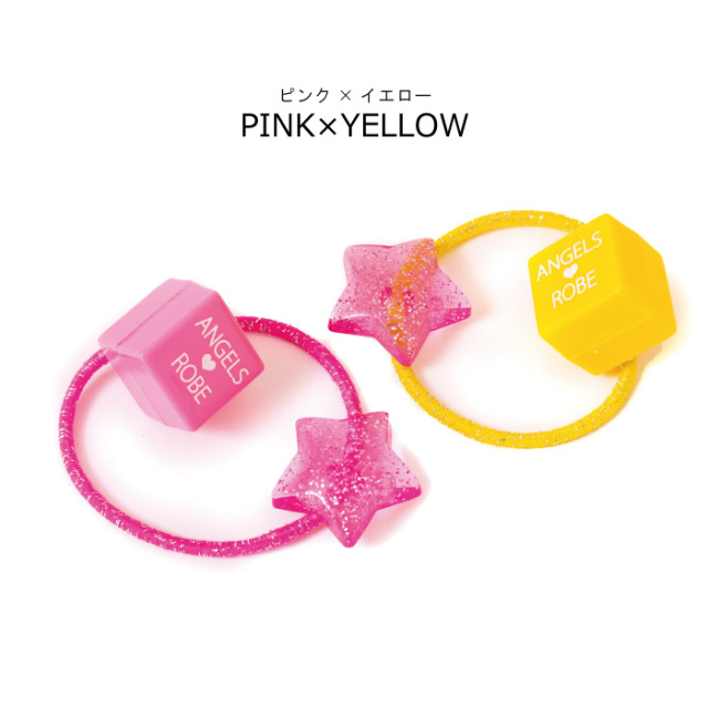 子供 プレゼント ギフト ヘアゴム ヘアアクセ キューブ 四角 POP