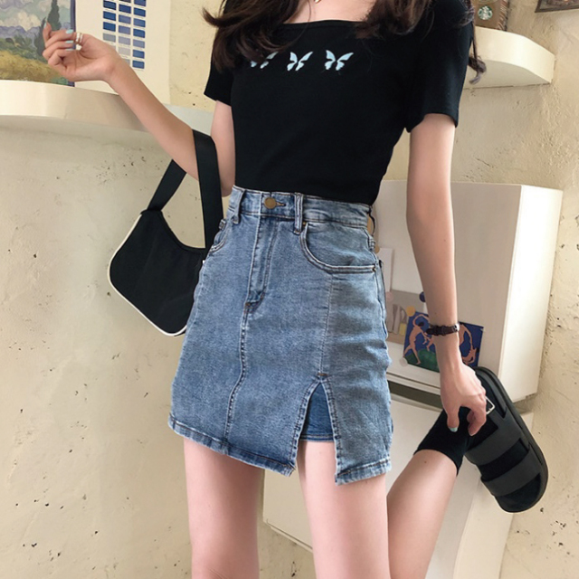 レディース デニム スカート タイトスカート レディース レディース ミニ スカート レディース 韓国 返品交換不可 エンジェルローブヴィセ ヴィセ Visee 天使のドレス屋さん 公式オンラインショップ