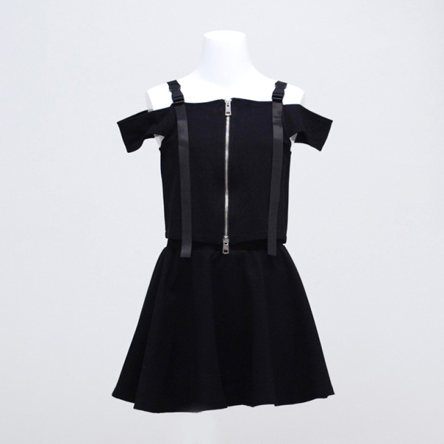 アイドル衣装　キッス 黒　（1） 90〜110 MVダンス服 - 乃木坂46 衣装 通販アイドル制服 アイドル ダンス