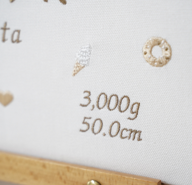刺繍 命名パネル 命名書 バースデーボード ファブリックパネル