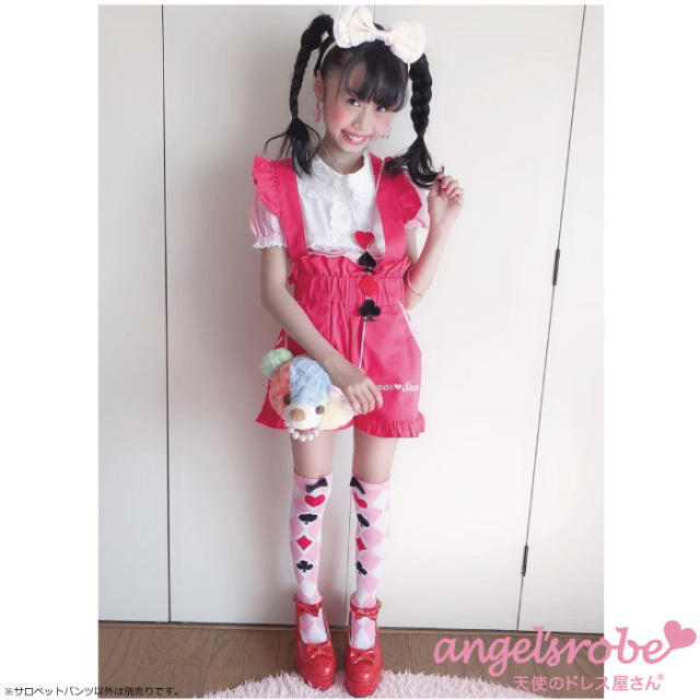 子供服 子供 サロペット ショートパンツ エンジェルサロペット 全2色
