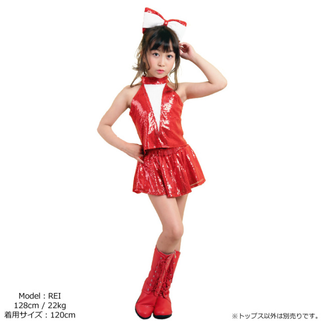 りりこ！鱗とスパンコールレッドの衣装2着 りりこ様専用！鱗とスパンコールレッドの衣装2着の通販 by もぐ