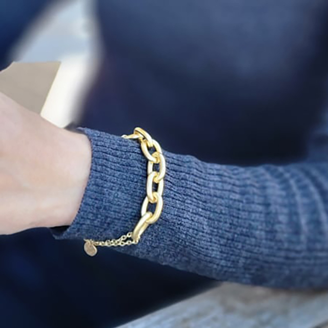 ブレスレット ゴールド チェーン 贈り物 プレゼント 軽量