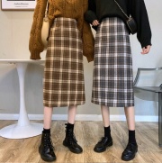 レディース スカート チェック ミディ丈 タイトスカート 韓国 ファッション 可愛い 大人 レディース 春 秋 冬 韓国 オルチャン 衣装 返品交換不可 エンジェルローブヴィセ ヴィセ visee