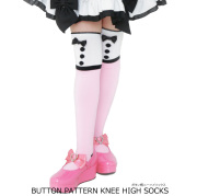 子供用 靴下 ボタン柄ニーハイソックス 全3サイズ 1000円均一 ３足までならネコポス可能 返品交換不可商品 [M便1/2]