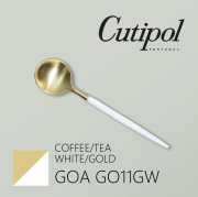 クチポール Cutipol クチポール ゴア ホワイト ゴールド コーヒー ティースプーン GO11GW ブランド食器 ギフト 新生活 記念日 新婚 結婚祝い 引き出物 引っ越し祝い 新築祝い 開店祝い 退職祝い 内祝い お返し 誕生日 出産祝い 返品交換不可 ネコポス不可商品