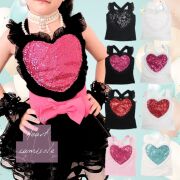 子供服 子供 子ども 女の子 キャミソール きらきらハートキャミソール ハート 全8色 110-150cm ２着までならネコポス可能