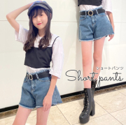レディース デニム ショートパンツ ハイウエスト ショートパンツ レディース ショーパン レディース スポーツ デニム ショートパンツ レディース 短パン レディース 韓国 単品ならネコポス可能 返品交換不可