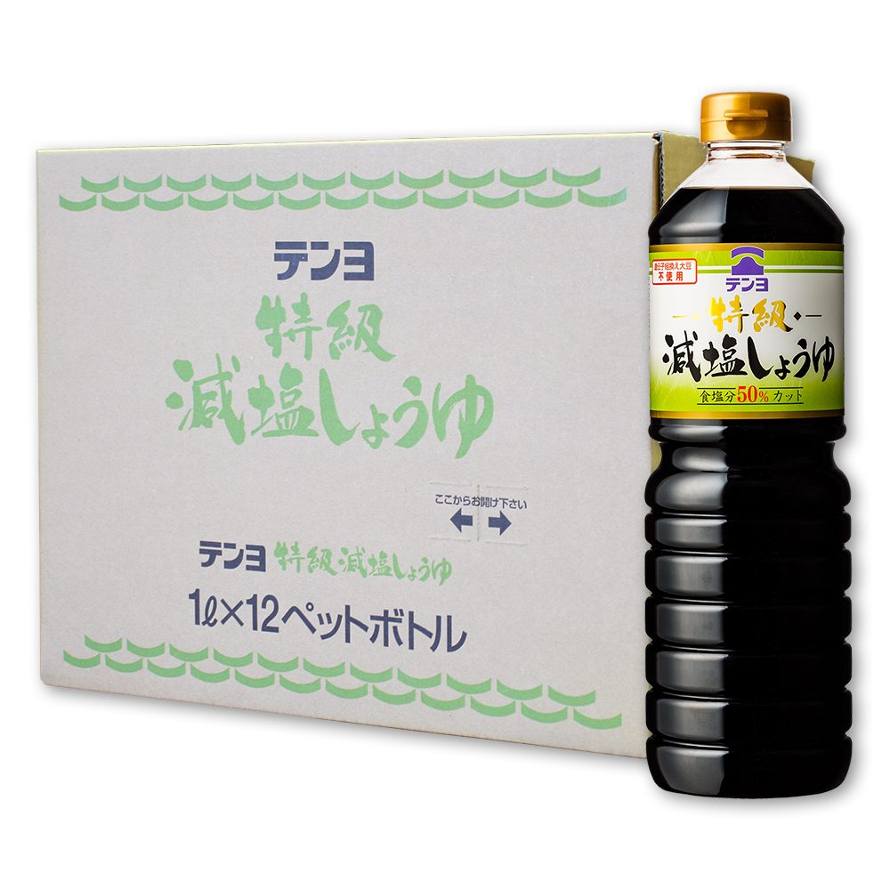特級減塩しょうゆ1L×12本セット