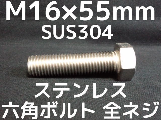 とっておきし福袋 SUS316L 六角ボルト 全ねじ M18x55