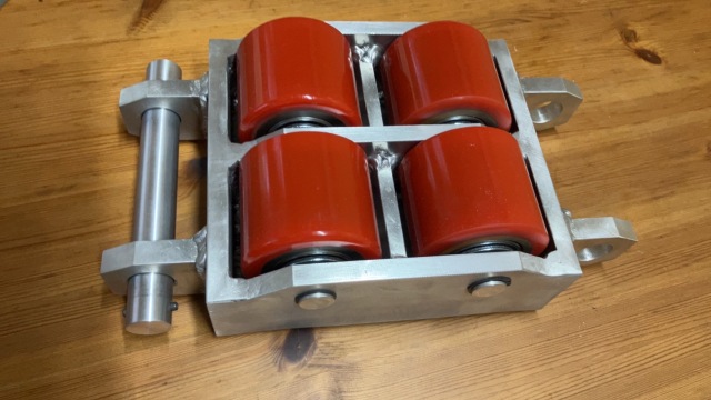 TBM製 ジュラルミンローラー 耐荷重5t 自重9kg 1個 コンパクト