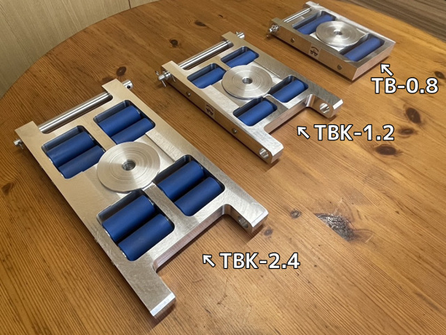 TBM製 超低床式 ジュラルミンローラー 耐荷重0.8t(トン) TB-0.8 高さ