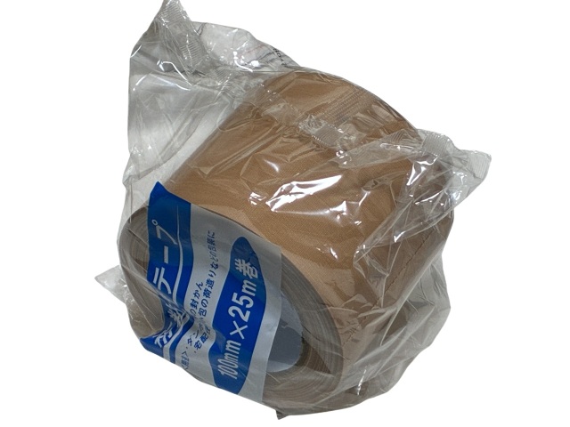 布ガムテープ 幅広タイプ 100mm×25m巻 18巻 18個 茶 100mm幅 布テープ